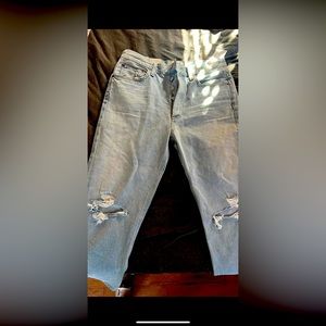 Agolde Riley distressed crop size 29 nwt $198 retail